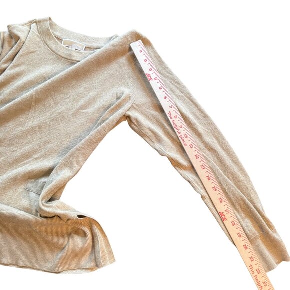 Michael Michael Kors Beige Long Sleeve Sweater With Button Accent Pockets Size X - Picture 6 of 8